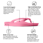 Arch Support Flip Flops - Classic - Hot Pink