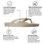 Arch Support Flip Flops - Classic - Crystal Taupe